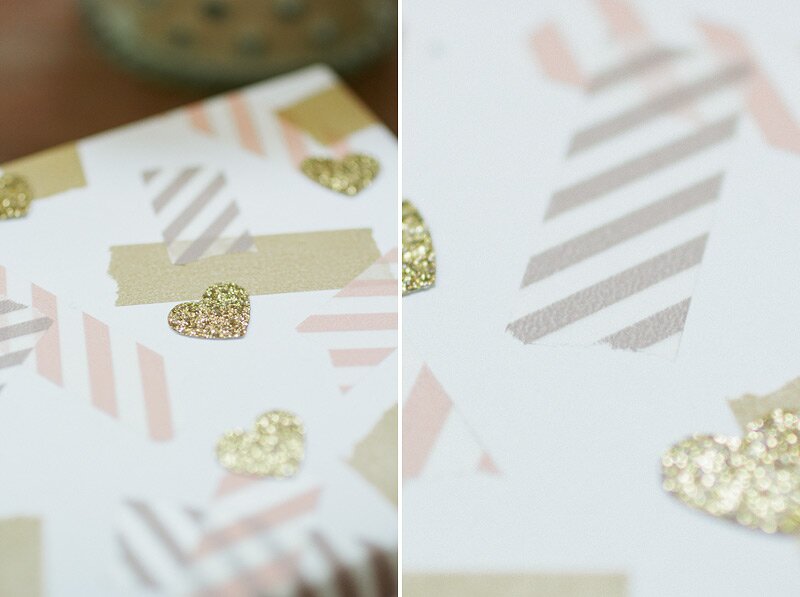 valentine gift wrap // hearts + washi // by anastasia marie